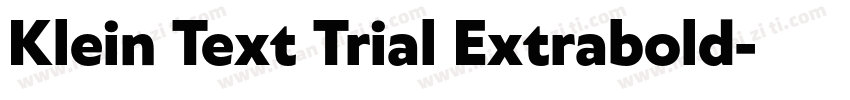 Klein Text Trial Extrabold字体转换